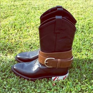 License to Boot Old West Cowboy Boots 7.5 NEW